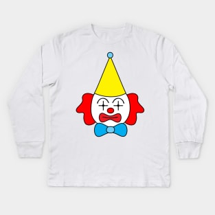 Clown - funny face. Kids Long Sleeve T-Shirt